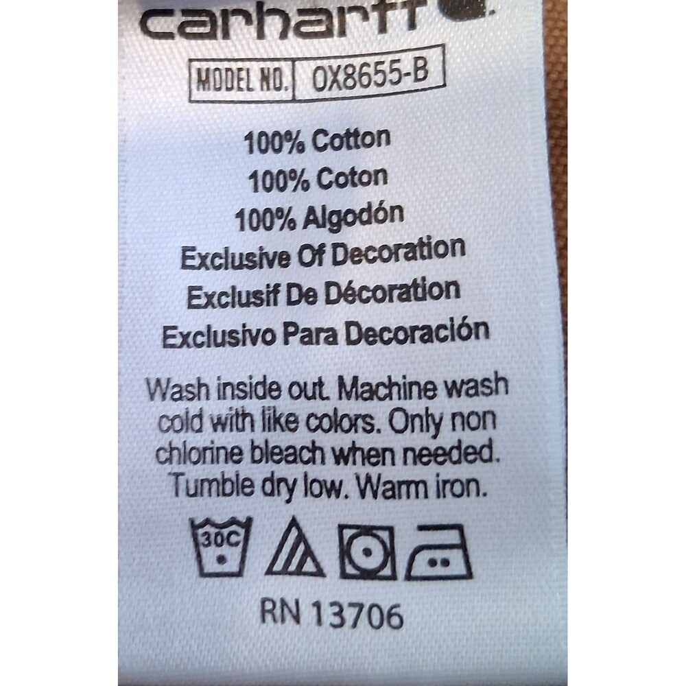 Carhartt Short Overalls Shortalls Brown Toddler 4T - Picture 10 of 11